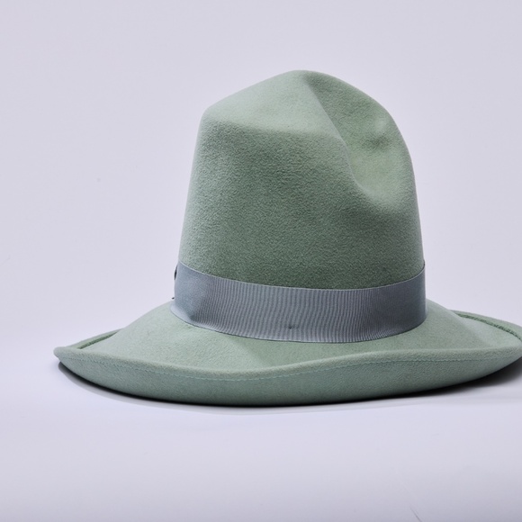 Gucci Green Mint Wide Brim Felt Fedora‎ Hat (Tall)